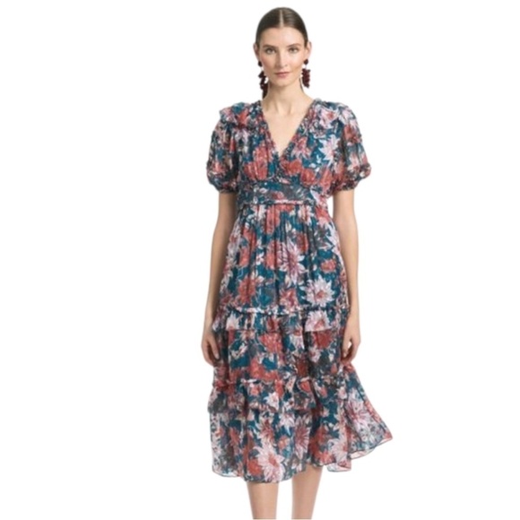 Dresses & Skirts - Sachin + Babi Blue Pink Ruffled Tiered Sundress